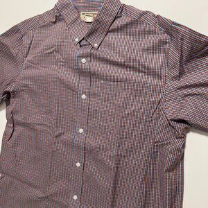 Duluth Trading Shirt Wrinkle Fighter Long Sleeve Button Down Men's size Large